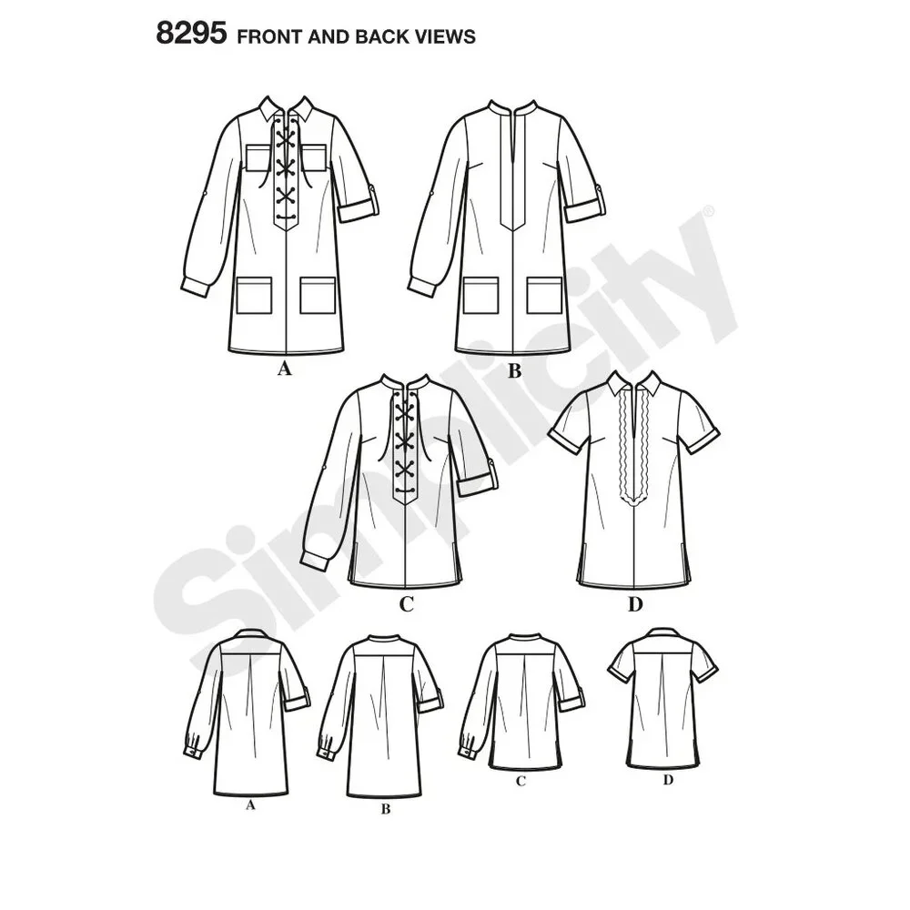 Simplicity Sewing Pattern 8295 Tunic or Dress‎ Misses Size 14-22
